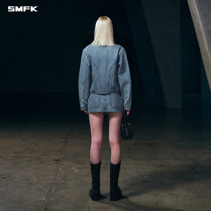 SMFK Wild Mirage Skinny Denim Dress/Cotton Wild Blue