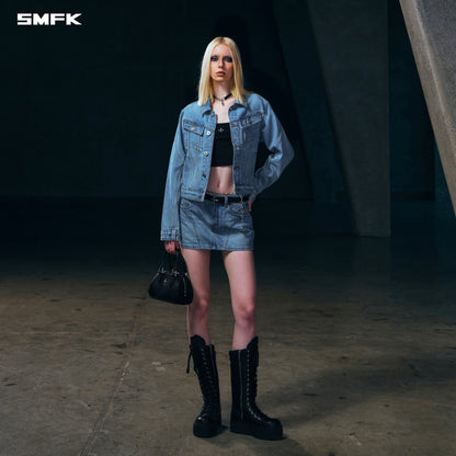 SMFK Wild Mirage Skinny Denim Dress/Cotton Wild Blue