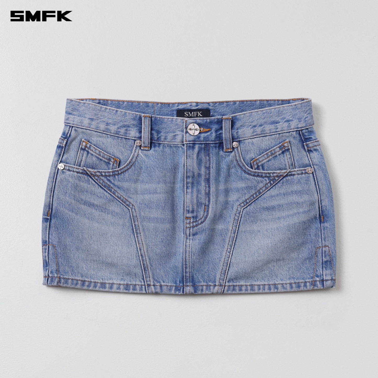 SMFK Wild Mirage Skinny Denim Dress/Cotton Wild Blue