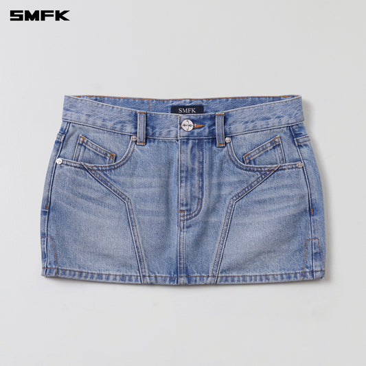 SMFK Wild Mirage Skinny Denim Dress/Cotton Wild Blue