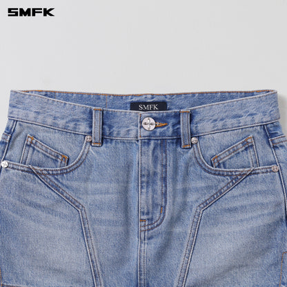 SMFK Wild Mirage Skinny Denim Dress/Cotton Wild Blue