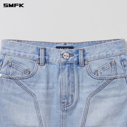 SMFK Wild Mirage Skinny Denim Dress/Cotton Wild Sky Blue