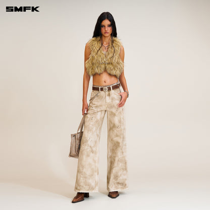 SMFK Rage Wild Handcraft Tower Denim Pants (Garment Dye) Wild Brown