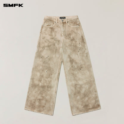 SMFK Rage Wild Handcraft Tower Denim Pants (Garment Dye) Wild Brown