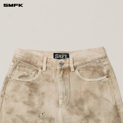 SMFK Rage Wild Handcraft Tower Denim Pants (Garment Dye) Wild Brown