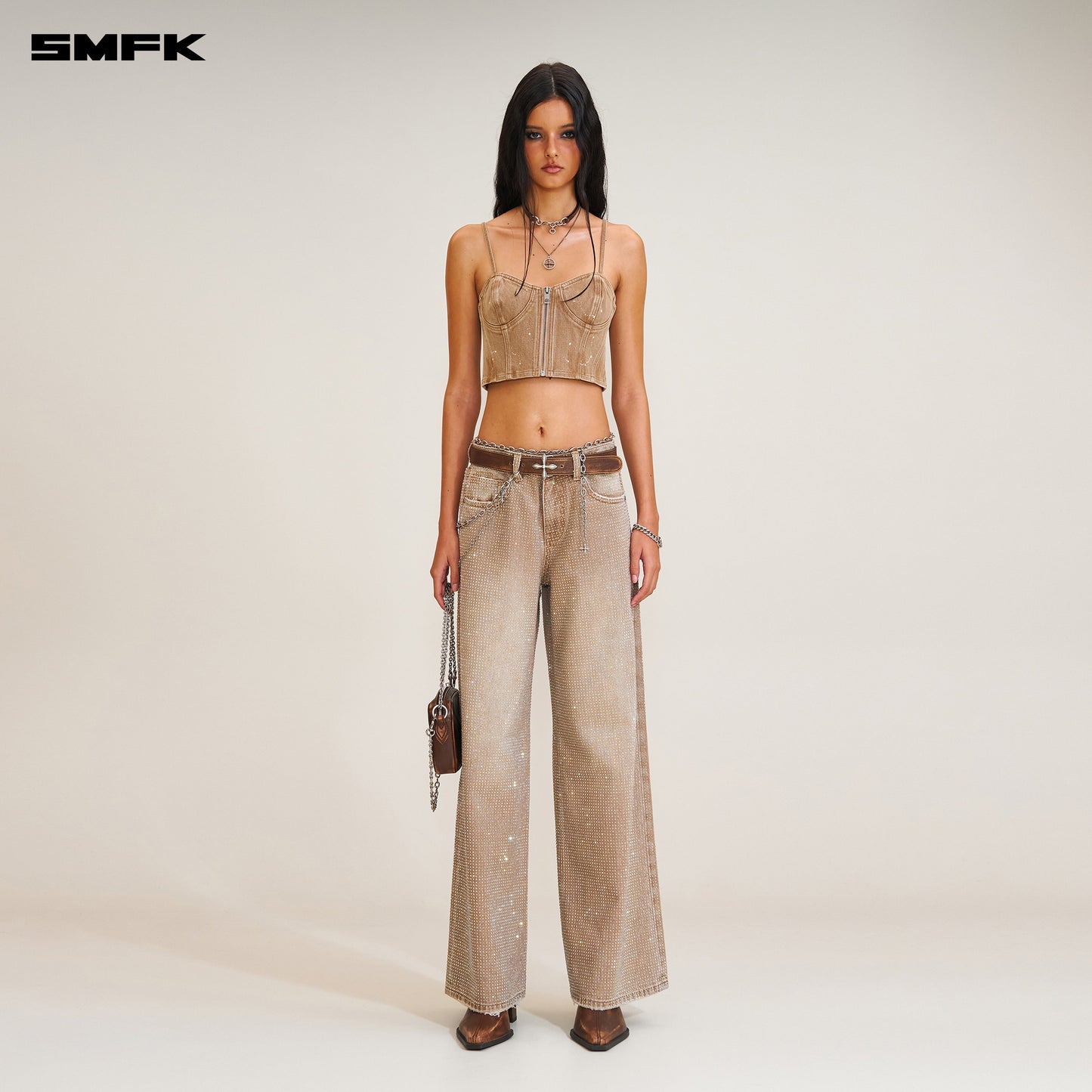 SMFK Rage Wild Diamond Tower Denim Pants Wild Diamond