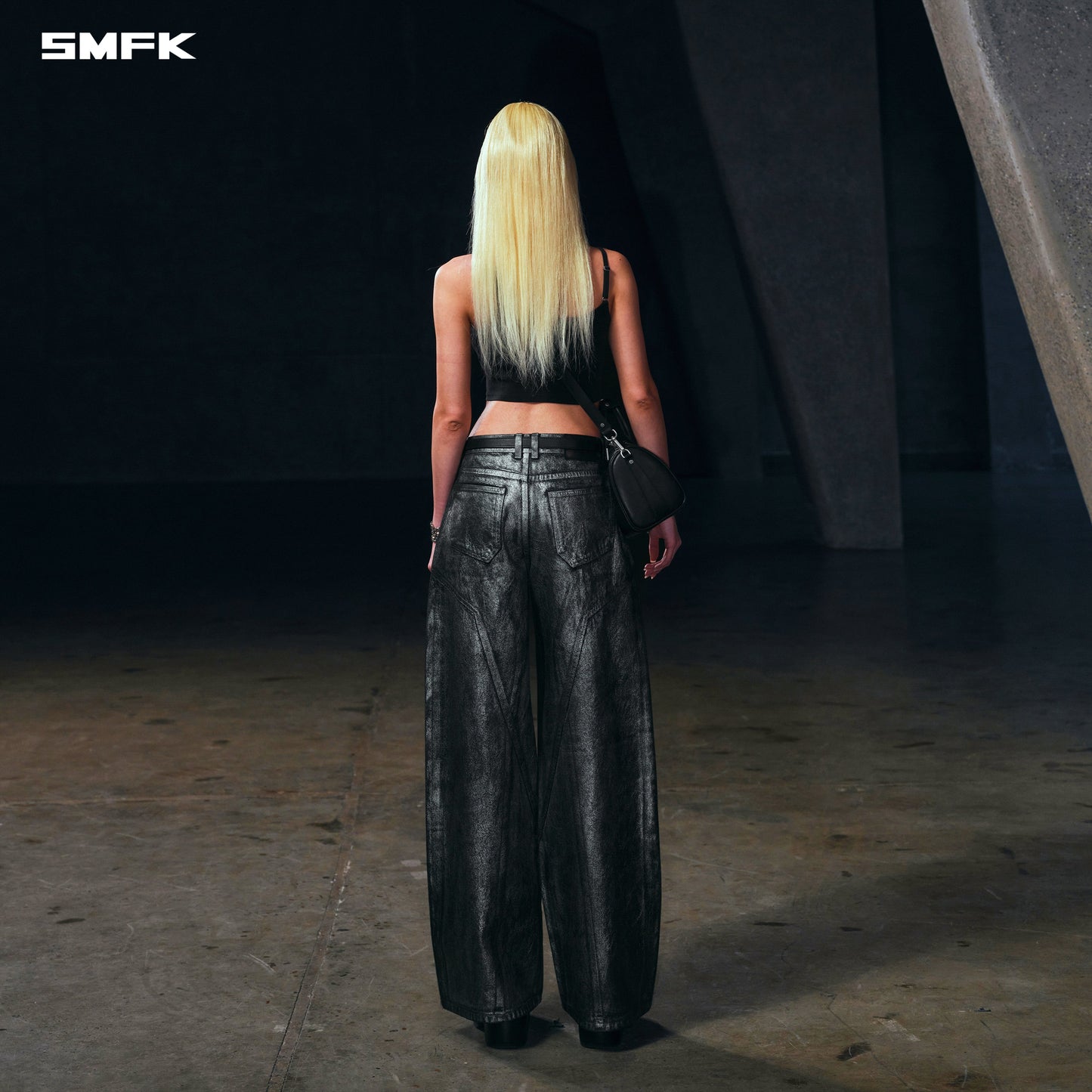 SMFK Wild Mirage Tower Denim Pants/Cotton Silver Nebula