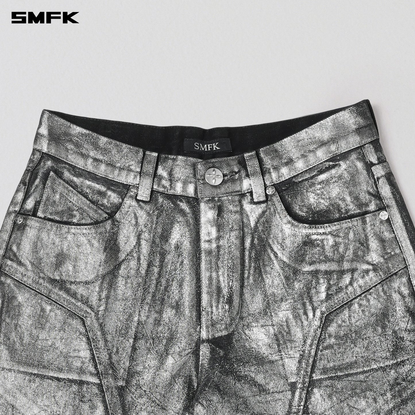 SMFK Wild Mirage Tower Denim Pants/Cotton Silver Nebula