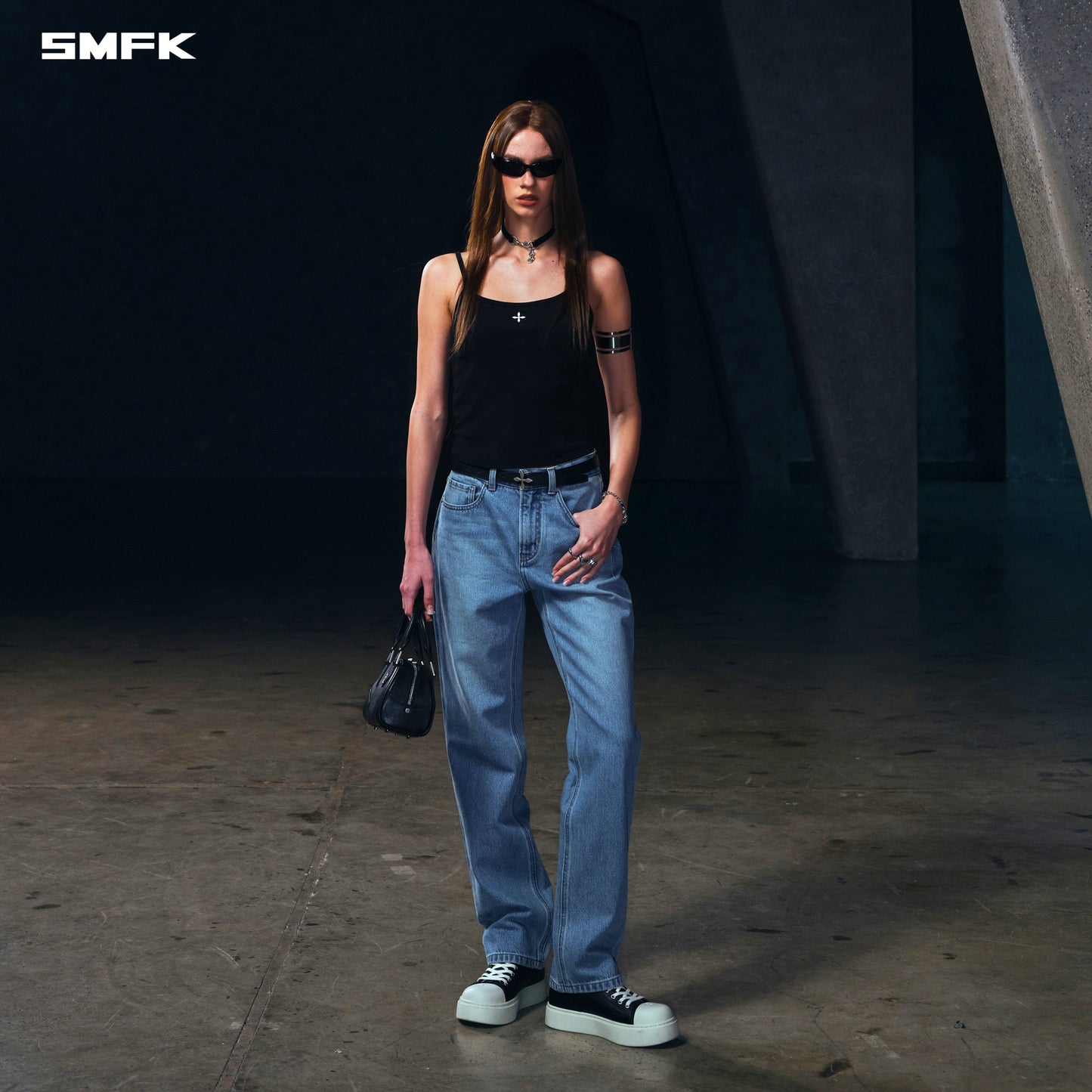 SMFK Permanent Strt-S Denim Pants/Cotton Wild Blue