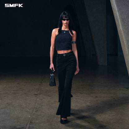 SMFK Wild Mirage Fishtail Denim Pants Cotton Wild Black