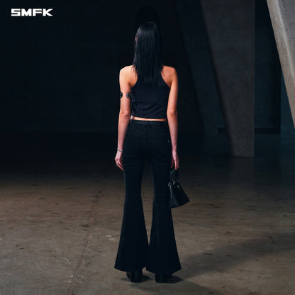 SMFK Wild Mirage Fishtail Denim Pants Cotton Wild Black