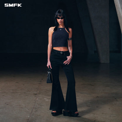SMFK Wild Mirage Fishtail Denim Pants Cotton Wild Black