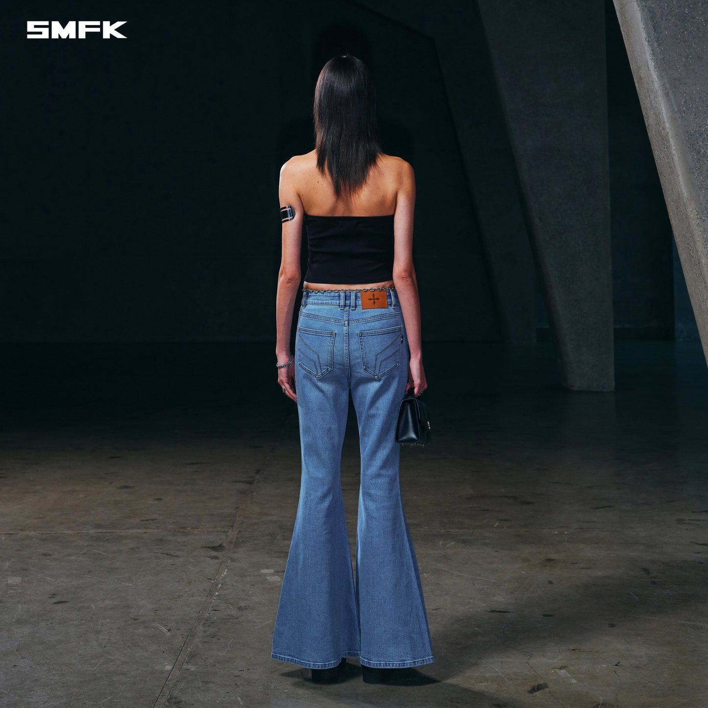 SMFK Wild Mirage Fishtail Denim Pants Cotton Wild Blue