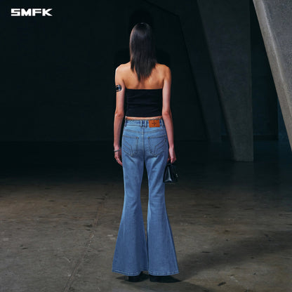 SMFK Wild Mirage Fishtail Denim Pants Cotton Wild Blue