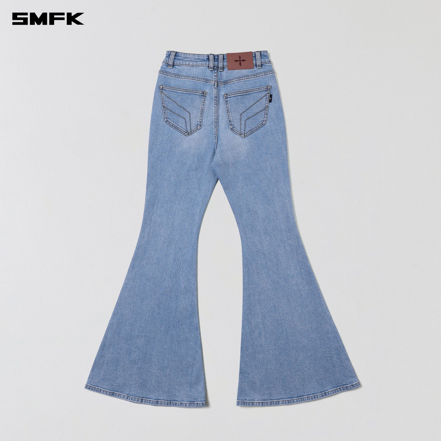 SMFK Wild Mirage Fishtail Denim Pants Cotton Wild Blue