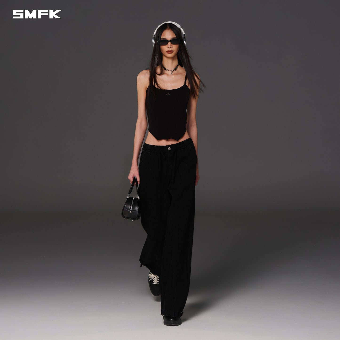 SMFK Wild Diamond Denim Sports Pants Cotton Wild Black