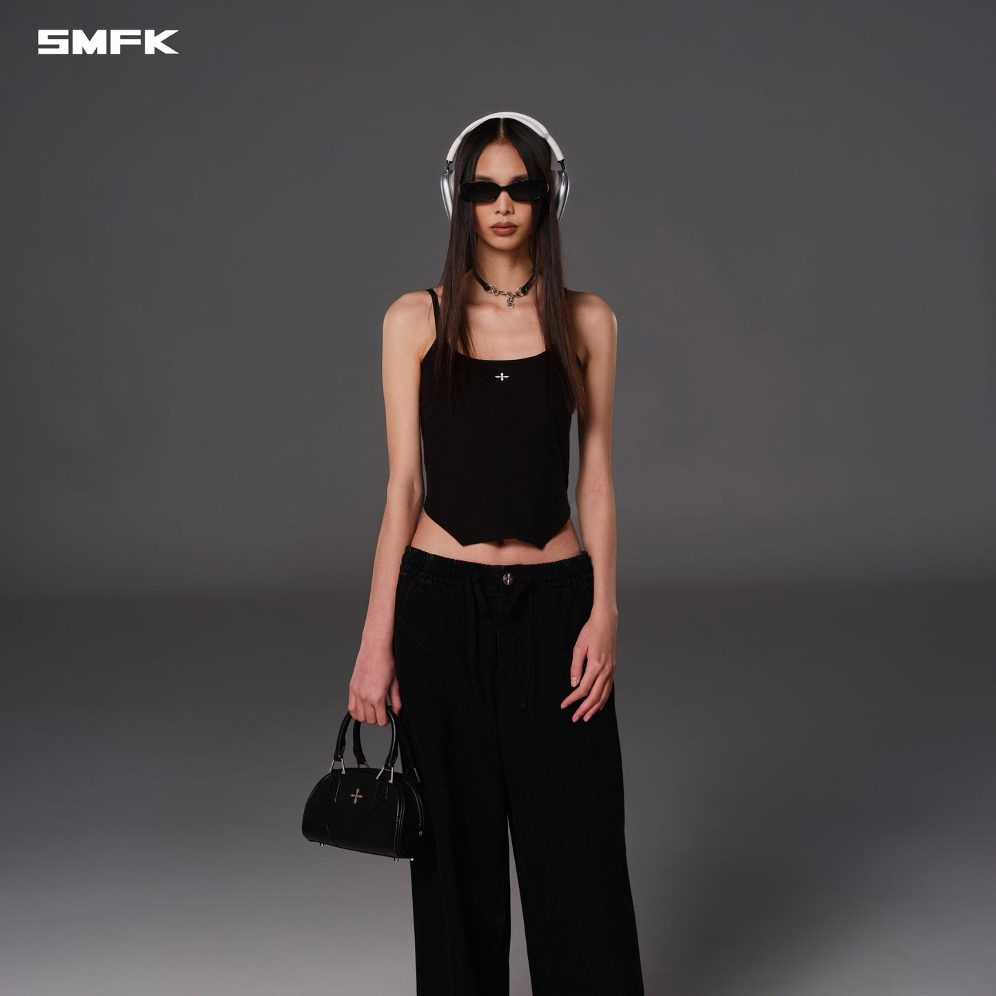 SMFK Wild Diamond Denim Sports Pants Cotton Wild Black