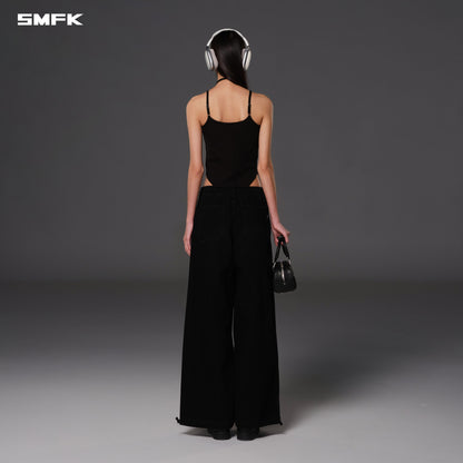 SMFK Wild Diamond Denim Sports Pants Cotton Wild Black
