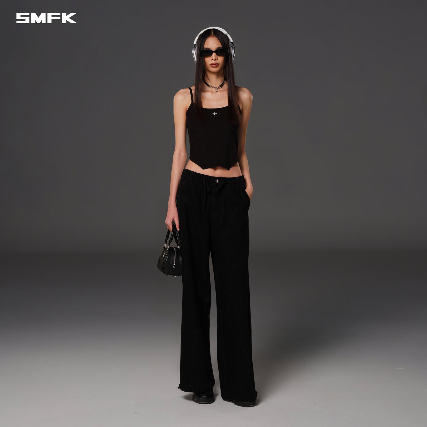 SMFK Wild Diamond Denim Sports Pants Cotton Wild Black
