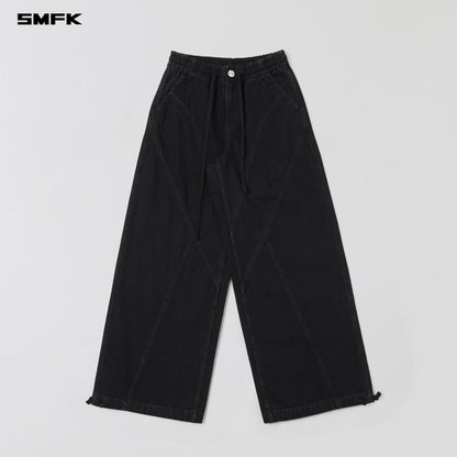 SMFK Wild Diamond Denim Sports Pants Cotton Wild Black