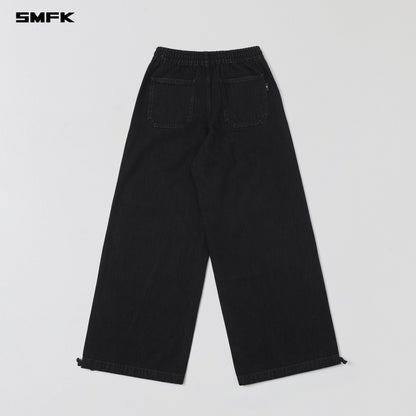SMFK Wild Diamond Denim Sports Pants Cotton Wild Black