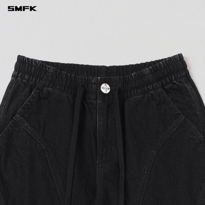 SMFK Wild Diamond Denim Sports Pants Cotton Wild Black
