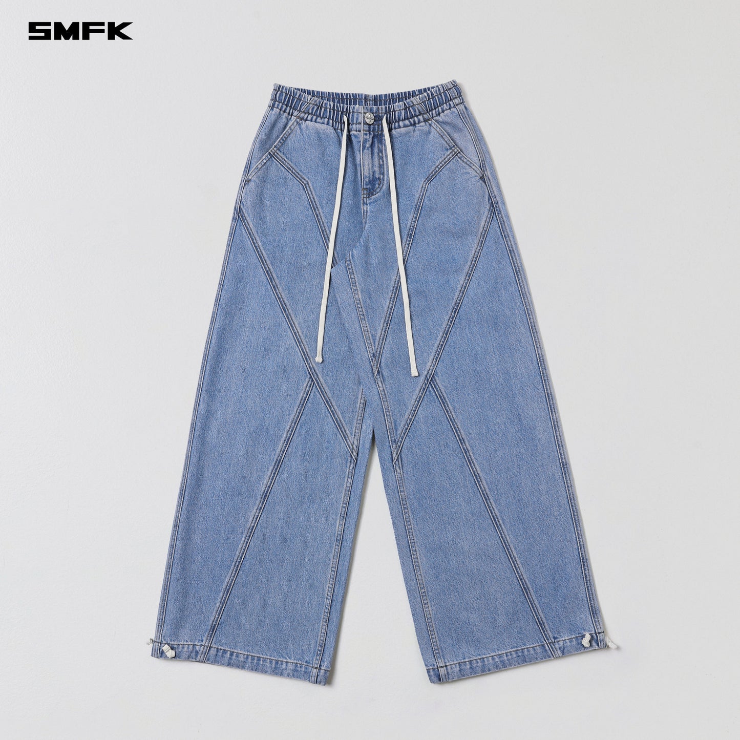 SMFK Wild Diamond Denim Sports Pants Cotton Wild Blue