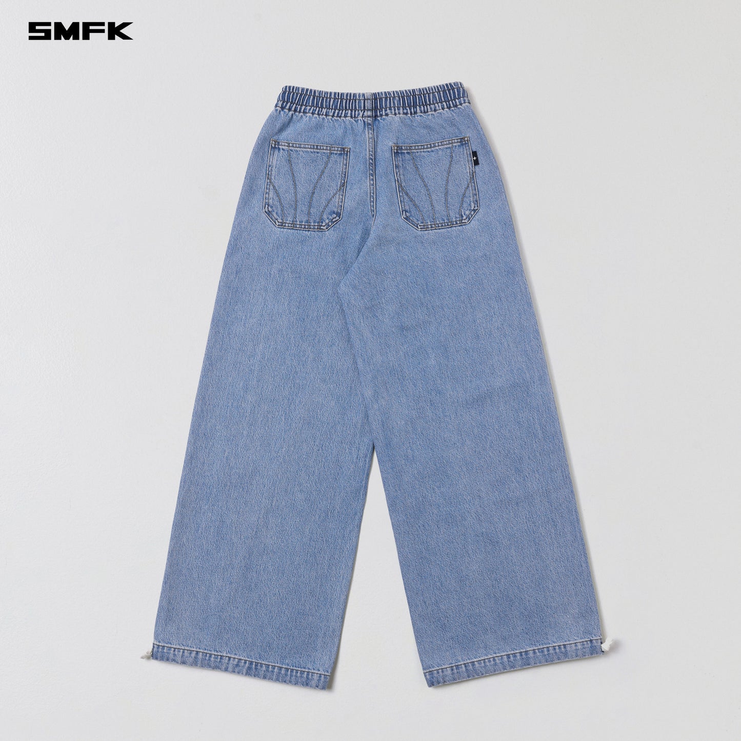 SMFK Wild Diamond Denim Sports Pants Cotton Wild Blue