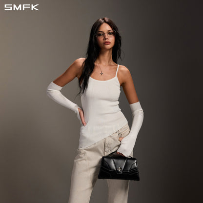 SMFK Mirage Siren Flared Denim Pants Garment Dye Vanish White