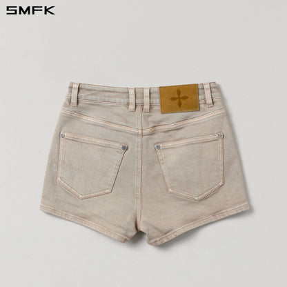SMFK Vintage Vanish Skinny Denim Shorts Garment Dye Fresh Skin