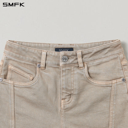 SMFK Vintage Vanish Skinny Denim Shorts Garment Dye Fresh Skin