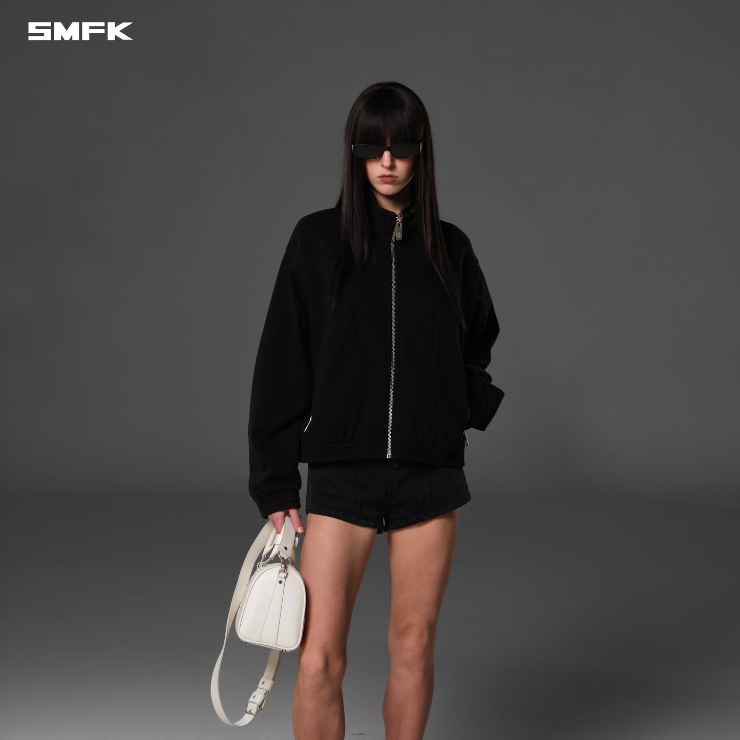 SMFK Vintage Vanish Denim Shorts Garment Dye Vanish Black