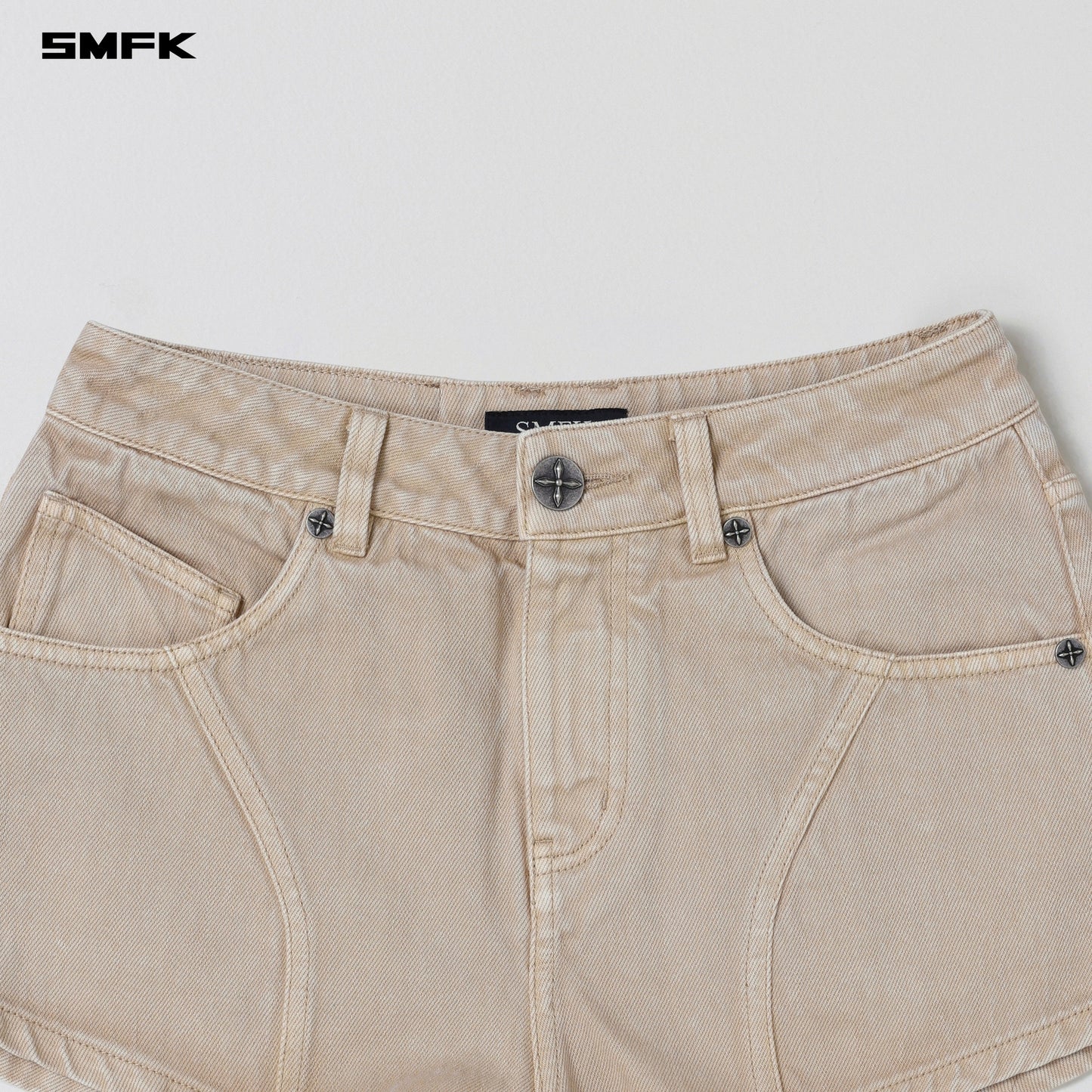 SMFK Vintage Vanish Denim Shorts Garment Dye Fresh Skin