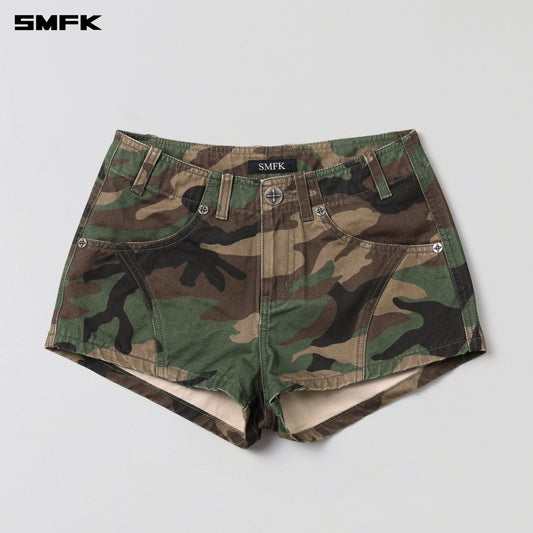 SMFK Vanish Cargo Shorts Camo Cotton Green Camouflage