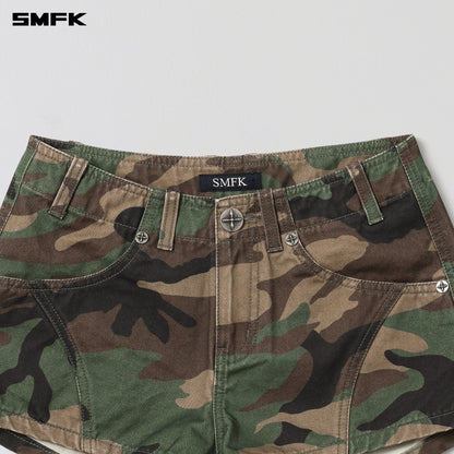 SMFK Vanish Cargo Shorts Camo Cotton Green Camouflage