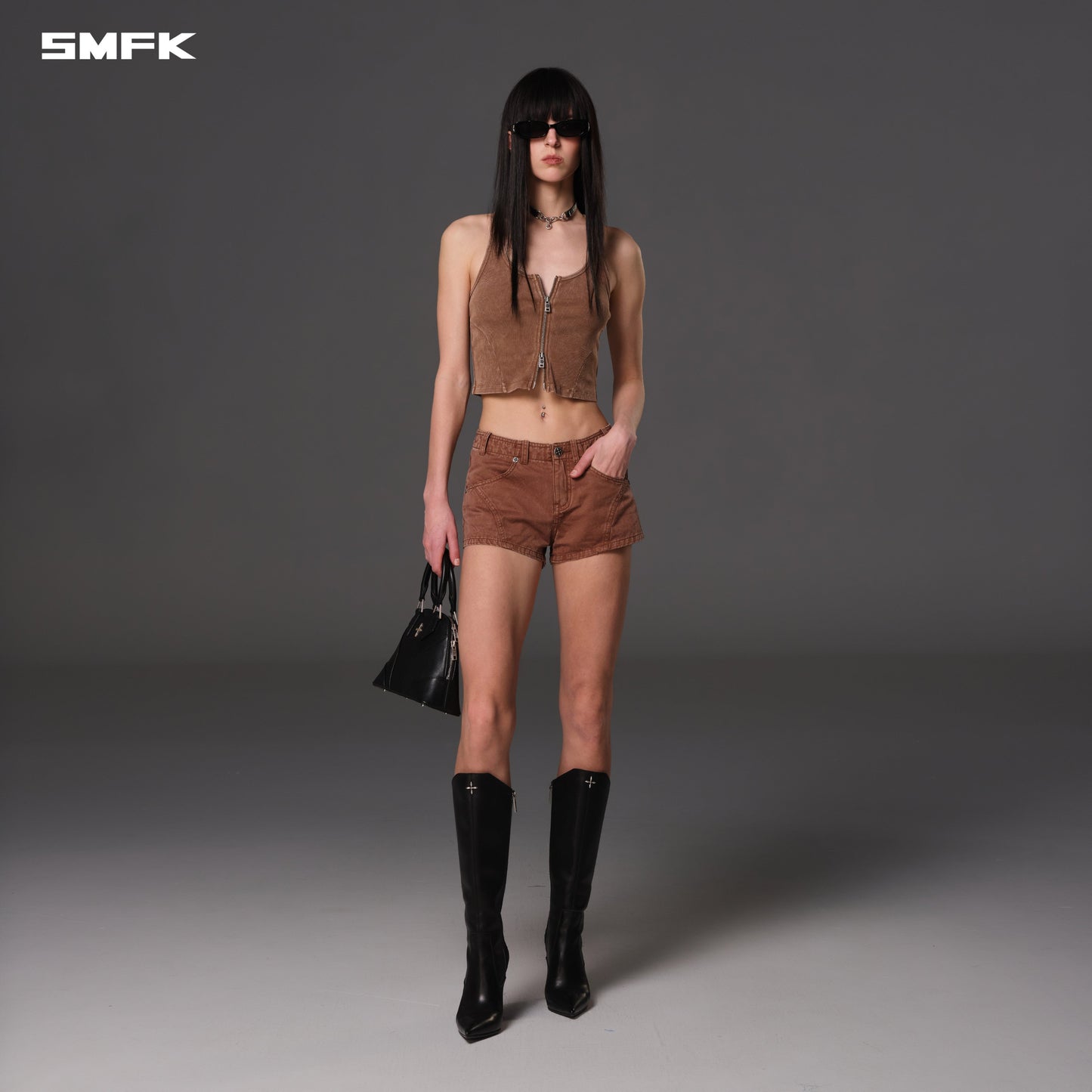 SMFK Vanish Cargo Shorts Garment Dye Vanish Brown