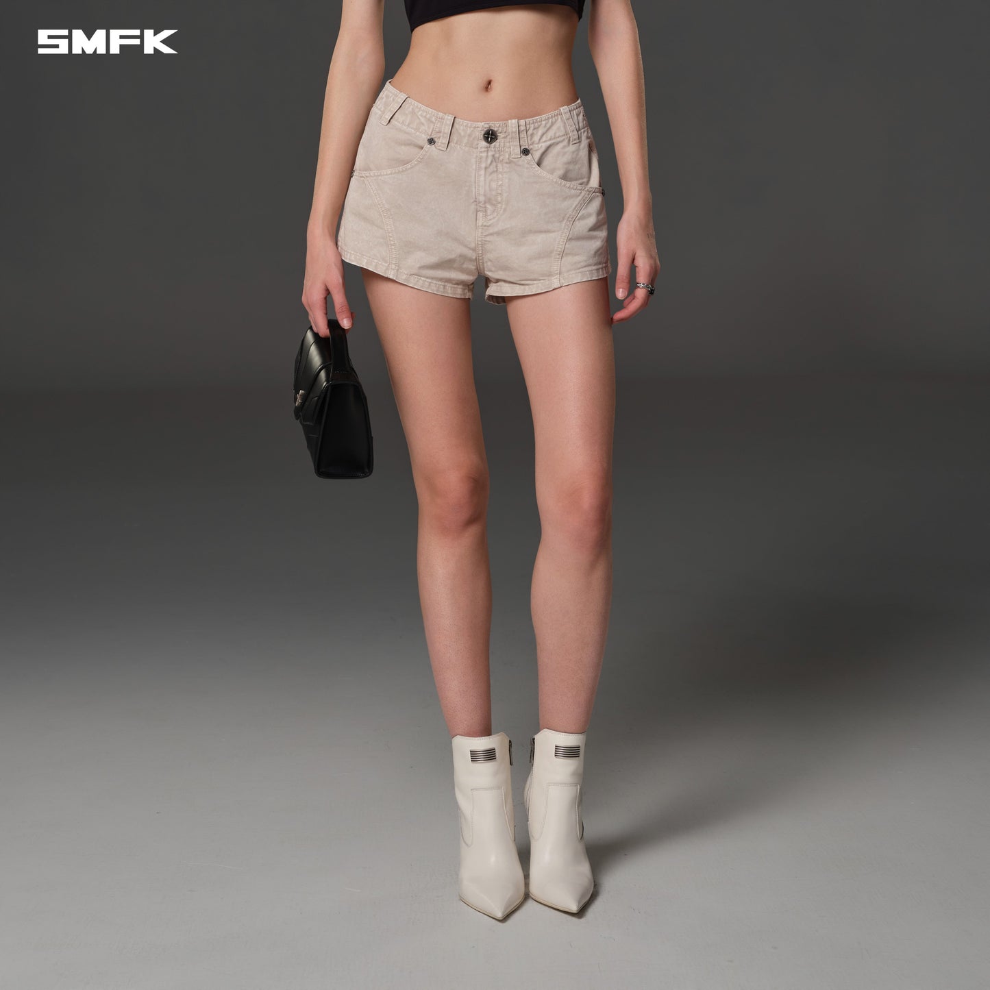 SMFK Vanish Cargo Shorts Garment Dye Vanish White