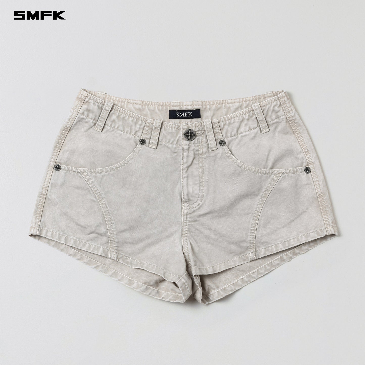 SMFK Vanish Cargo Shorts Garment Dye Vanish White