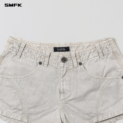 SMFK Vanish Cargo Shorts Garment Dye Vanish White
