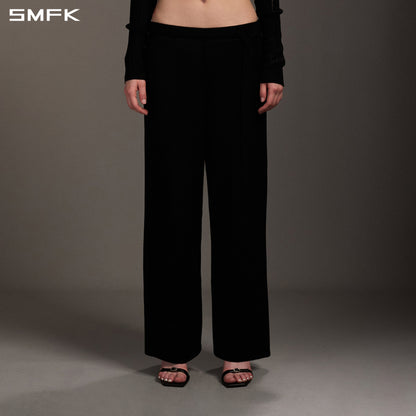SMFK Myth Seer Strt Knit Pants Tencel+Silk Wild Black