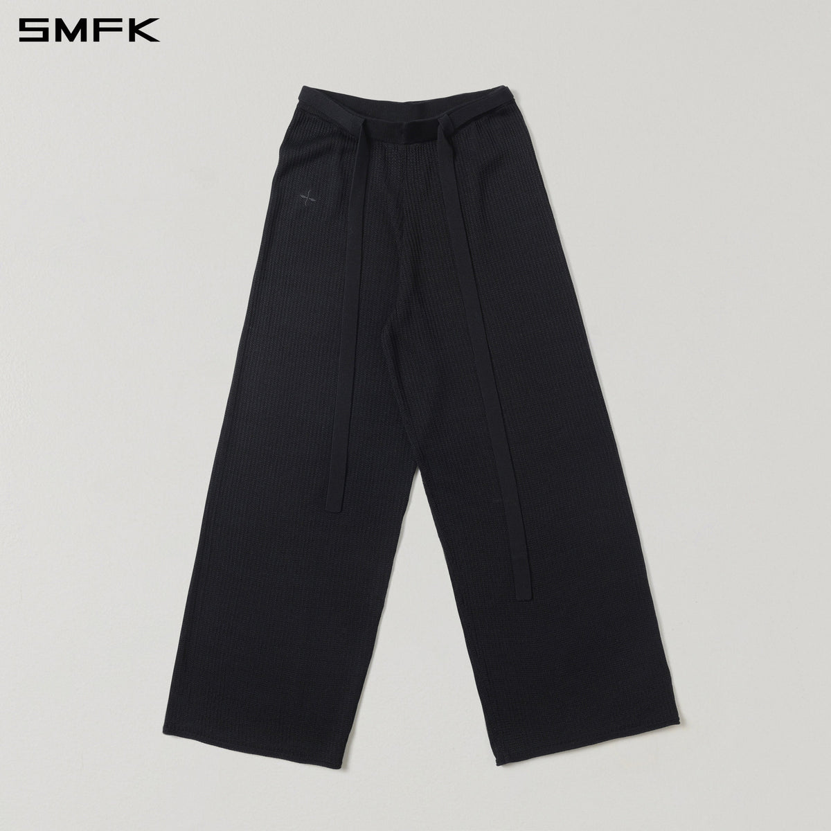 SMFK Myth Seer Strt Knit Pants Tencel+Silk Wild Black