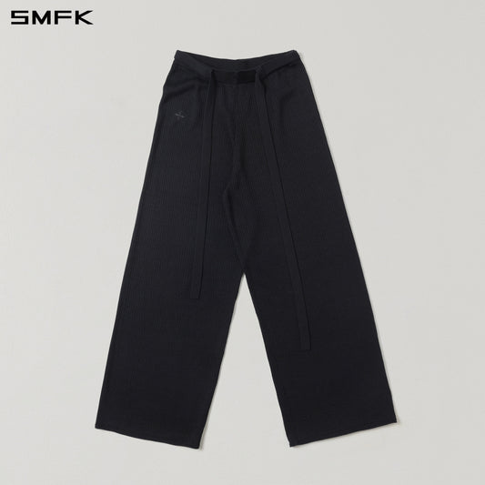 SMFK Myth Seer Strt Knit Pants Tencel+Silk Wild Black