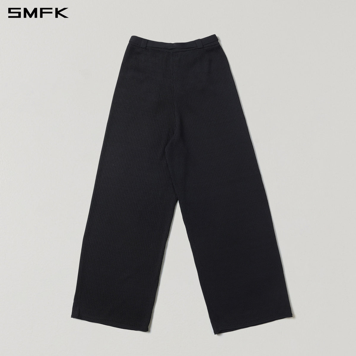 SMFK Myth Seer Strt Knit Pants Tencel+Silk Wild Black