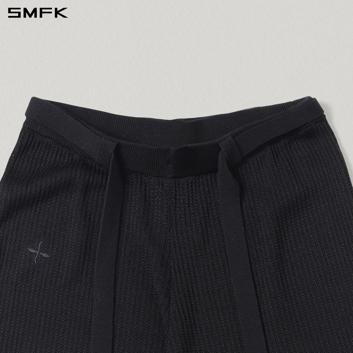 SMFK Myth Seer Strt Knit Pants Tencel+Silk Wild Black