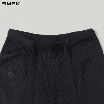 SMFK Myth Seer Strt Knit Pants Tencel+Silk Wild Black