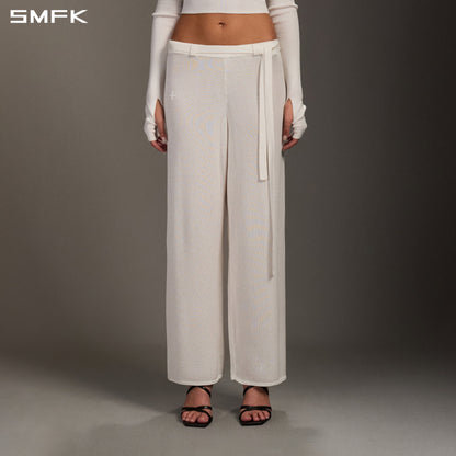 SMFK Myth Seer Strt Knit Pants Tencel+Silk Cloud White