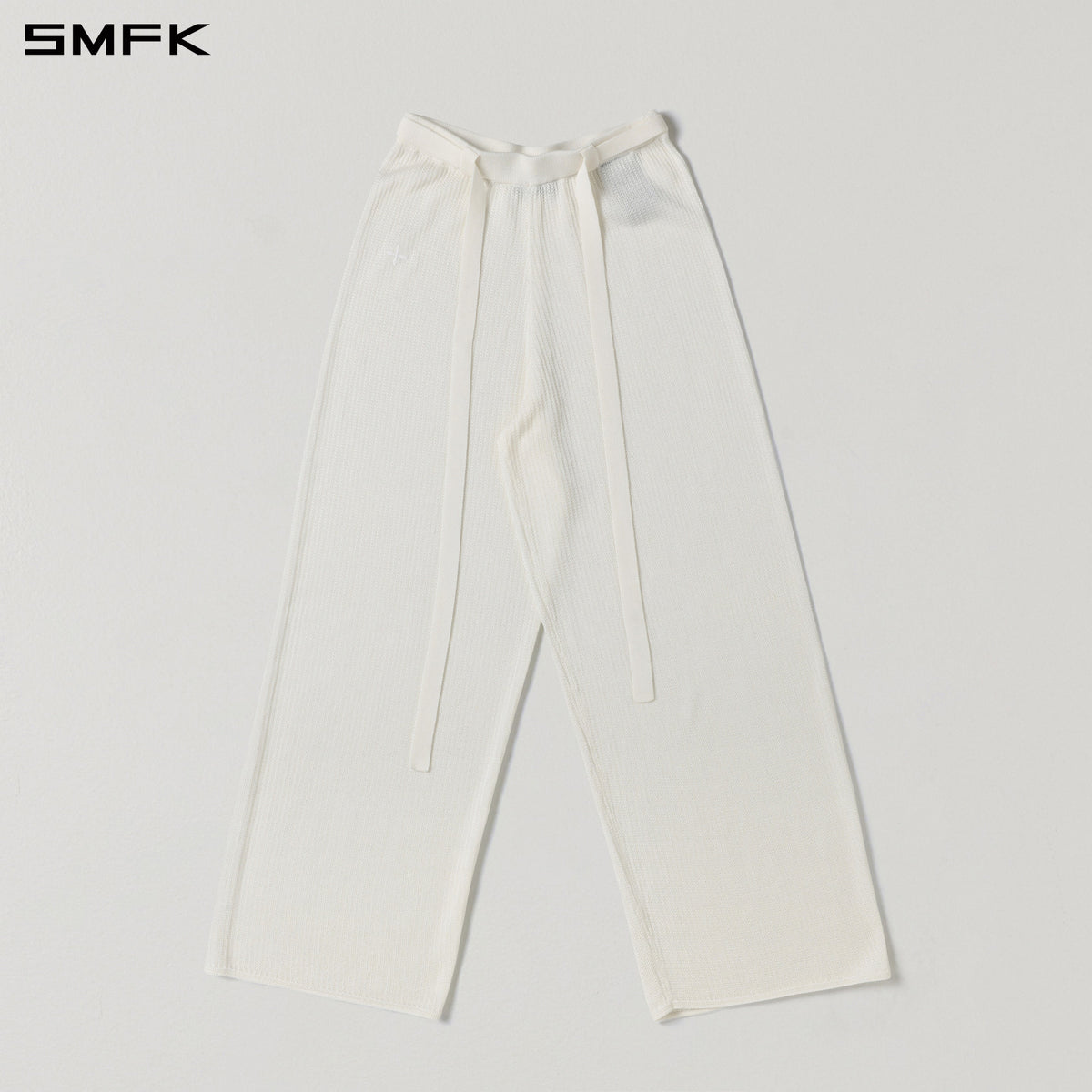 SMFK Myth Seer Strt Knit Pants Tencel+Silk Cloud White