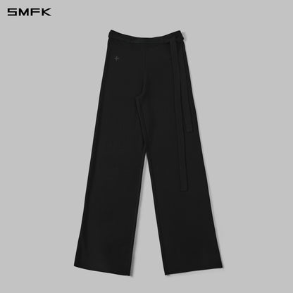 SMFK Myth Siren Evening Flared Knit Pants Lenzing Tencel+Silk+Cotton Wild Black