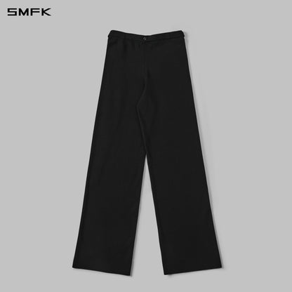 SMFK Myth Siren Evening Flared Knit Pants Lenzing Tencel+Silk+Cotton Wild Black