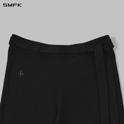 SMFK Myth Siren Evening Flared Knit Pants Lenzing Tencel+Silk+Cotton Wild Black